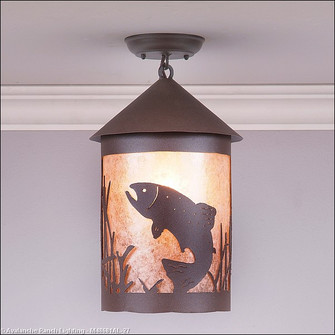 Cascade-Trout Rustic Brown One Light Semi Flush Mount in Rustic Brown (172|M48681AL-27)