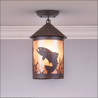 Cascade-Trout Rustic Brown One Light Semi Flush Mount in Rustic Brown (172|M48581AL-27)