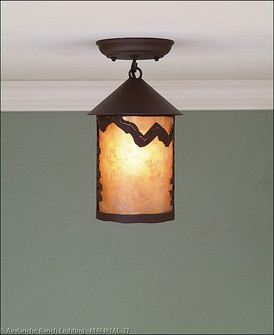 Cascade-Rustic Plain One Light Semi Flush Mount in Rustic Brown (172|M48401AL-27)