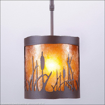 Kincaid-Cattails One Light Pendant in Rustic Brown (172|M29165AM-ST-27)