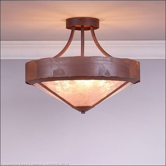 Ridgemont-Rustic Plain Rust Patina Three Light Semi-Flush Mount in Rust Patina (172|A49101AL-HR-02)