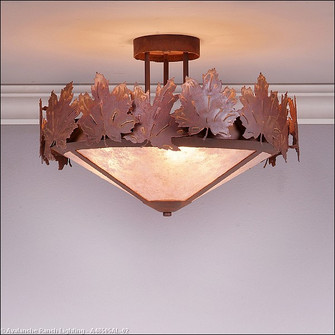 Crestline-Maple Leaf Three Light Semi-Flush Mount in Rust Patina (172|A48505AL-02)