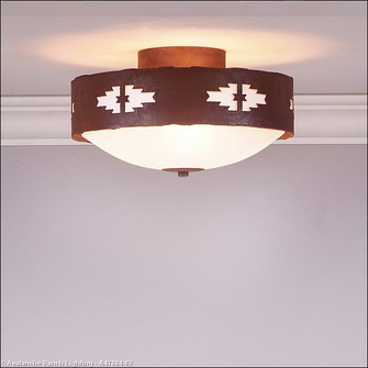 Ridgemont-Pueblo Three Light Close-to-Ceiling Light in Rust Patina (172|A47884-02)