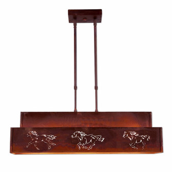 Ridgemont-Horse Cutout Three Light Island Pendant in Rust Patina (172|A45959-02)