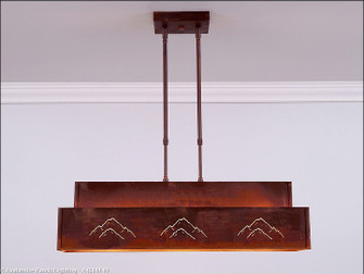 Ridgemont-Mountain Cutout Three Light Island Pendant in Rust Patina (172|A45941-02)