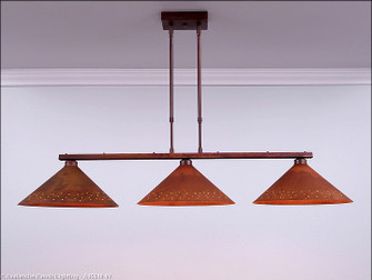 Canyon-Possession Point Three Light Island Pendant in Rust Patina (172|A45510-02)