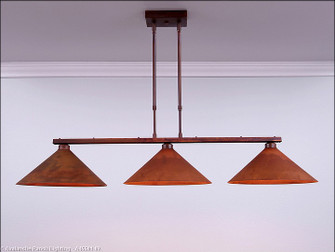 Canyon-Rustic Plain Three Light Island Pendant in Rust Patina (172|A45501-02)