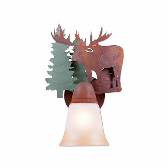 Crestline-Moose One Light Wall Sconce in Pine Tree Green-Rust Patina (172|A17128TT-04)