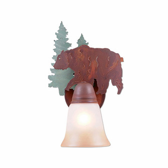Crestline-Bear One Light Wall Sconce in Pine Tree Green-Rust Patina (172|A17126TT-04)