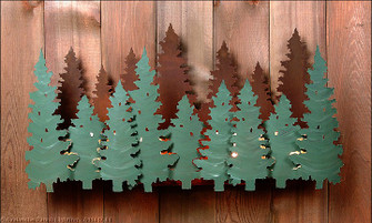 Crestline-Pine Forest One Light Wall Sconce in Pine Green/Rust Patina (172|A11042-04)