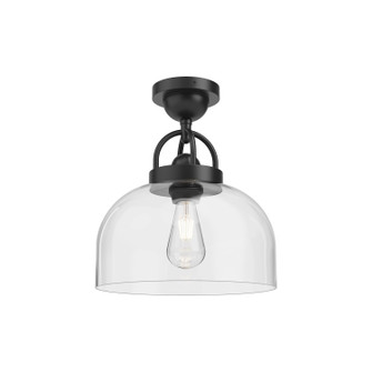 Lancaster One Light Semi-Flush Mount in Matte Black (452|SF461101MB)