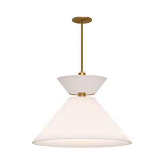 Chapelle One Light Pendant in Aged Gold/White Linen (452|PD543022AGWL)