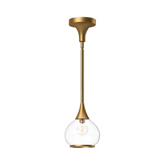 Hazel One Light Pendant in Aged Gold/Clear Glass (452|PD524006AGCL)