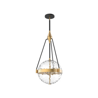 Harmony Three Light Pendant in Brushed Gold/ Clear Water Glass (452|PD406414BGWC)