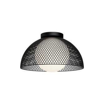 Haven One Light Flush Mount in Matte Black/Opal Matte Glass (452|FM402513MBOP)