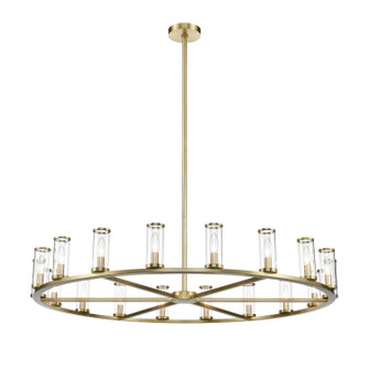 Revolve 18 Light Chandelier in Clear Glass/Natural Brass (452|CH309018NBCG)