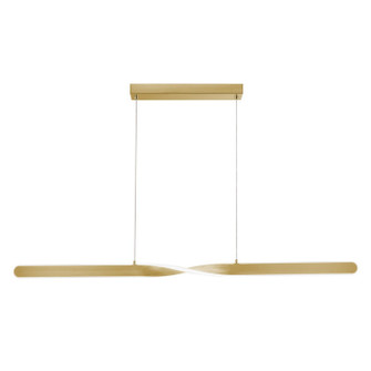 Twist LED Pendant in Satin Brass (162|TWTP48L30D1SB)