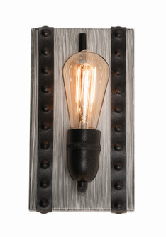 Noah One Light Wall Sconce in Distressed Grey and Black (162|NOAS0509MBDG)