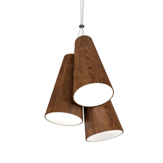 Conical Three Light Pendant in Imbuia (486|1234.06)