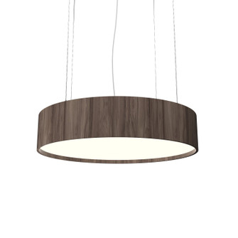 Cylindrical LED Pendant in American Walnut (486|1038LED.18)