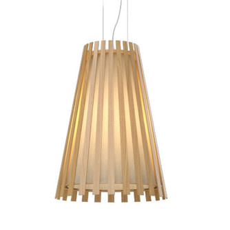 Slatted One Light Pendant in Louro Freijo (486|1036.09)