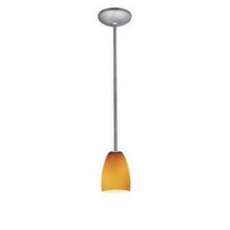 Sherry One Light Pendant in Brushed Steel (18|28069-1R-BS/AMB)