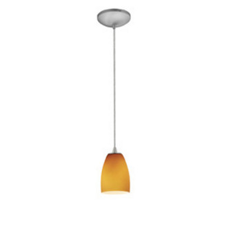 Sherry One Light Pendant in Brushed Steel (18|28069-1C-BS/AMB)