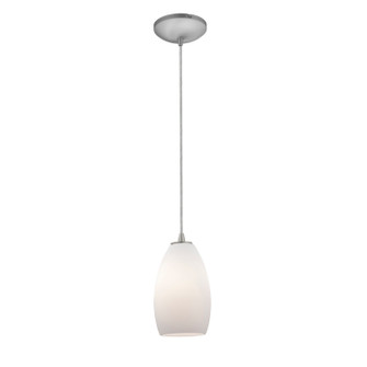 Champagne LED Pendant in Brushed Steel (18|28012-3C-BS/OPL)
