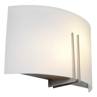 Prong Two Light Wall Fixture in Brushed Steel (18|20447-BS/WHT)