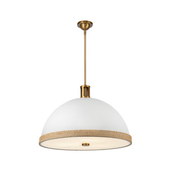 Doral Three Light Pendant in Matte White/Vintage Brass (452|PD331024MWVB)