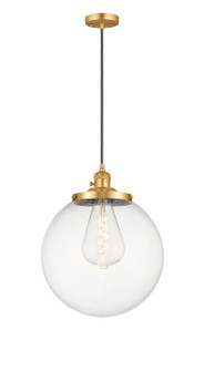 Franklin Restoration One Light Mini Pendant in Satin Gold (405|201CSW-SG-G202-14)