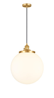 Franklin Restoration One Light Mini Pendant in Satin Gold (405|201CSW-SG-G201-14)