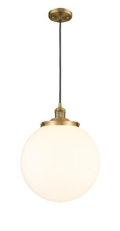 Franklin Restoration One Light Mini Pendant in Brushed Brass (405|201C-BB-G201-14)