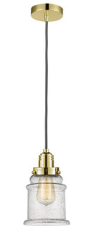 Winchester One Light Mini Pendant in Gold (405|100GD-10GY-2H-GD-G184)