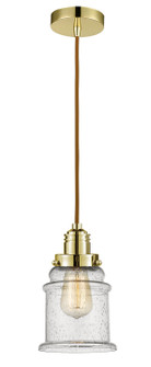 Winchester One Light Mini Pendant in Gold (405|100GD-10CR-2H-GD-G184)