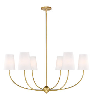 Shannon Six Light Chandelier in Rubbed Brass (224|3040-42RB)