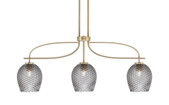 Cavella Three Light Island Pendant in New Age Brass (200|3936-NAB-4902)