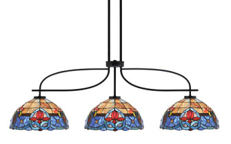 Cavella Three Light Island Pendant in Matte Black (200|3936-MB-9359)