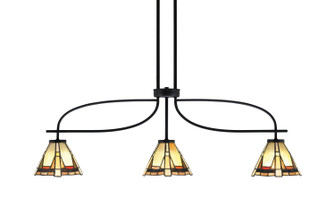 Cavella Three Light Island Pendant in Matte Black (200|3936-MB-9345)