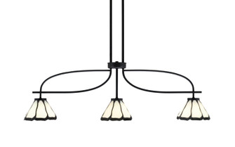 Cavella Three Light Island Pendant in Matte Black (200|3936-MB-9125)