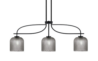 Cavella Three Light Island Pendant in Matte Black (200|3936-MB-4912)