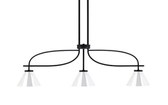 Cavella Three Light Island Pendant in Matte Black (200|3936-MB-421-CH)