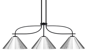 Cavella Three Light Island Pendant in Matte Black (200|3936-MB-420-CH)