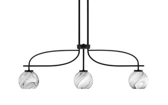 Cavella Three Light Island Pendant in Matte Black (200|3936-MB-4109)