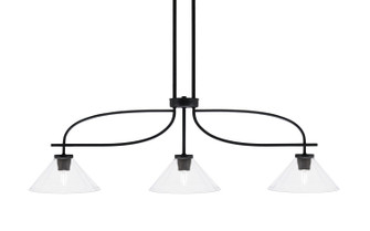 Cavella Three Light Island Pendant in Matte Black (200|3936-MB-304)