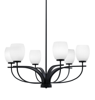 Cavella Six Light Chandelier in Matte Black (200|3906-MB-615)