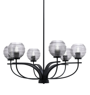 Cavella Six Light Chandelier in Matte Black (200|3906-MB-5112)