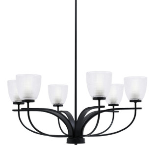 Cavella Six Light Chandelier in Matte Black (200|3906-MB-500)