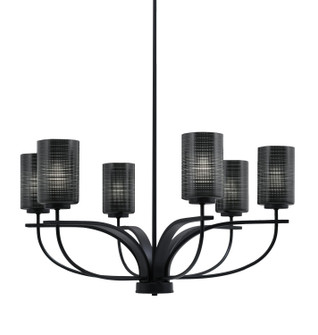 Cavella Six Light Chandelier in Matte Black (200|3906-MB-4069)