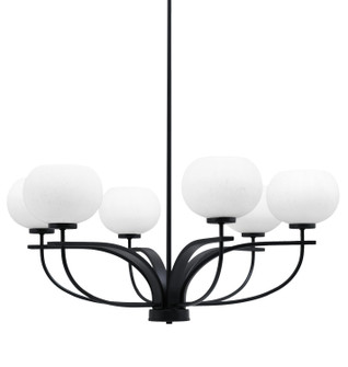 Cavella Six Light Chandelier in Matte Black (200|3906-MB-212)